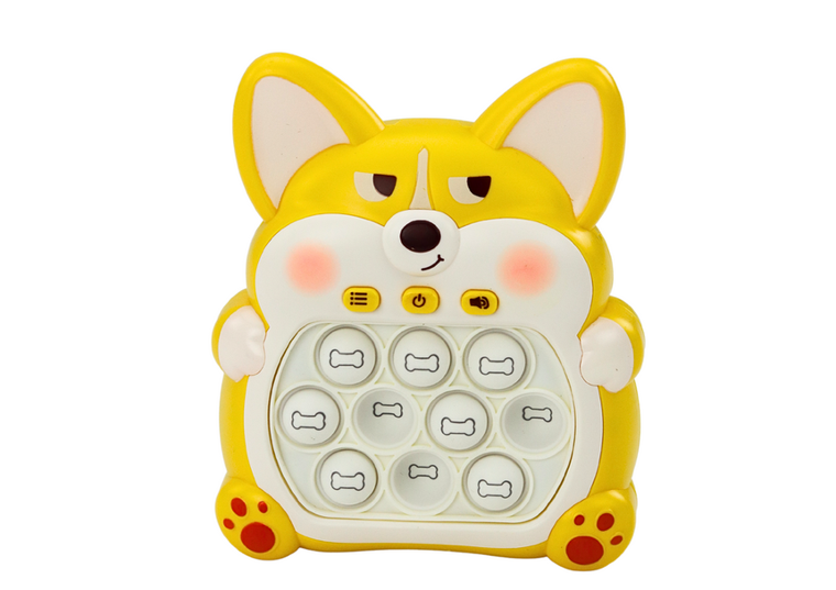 Lean Toys, Pop-It, Lisek, gra zręcznościowa, żółta