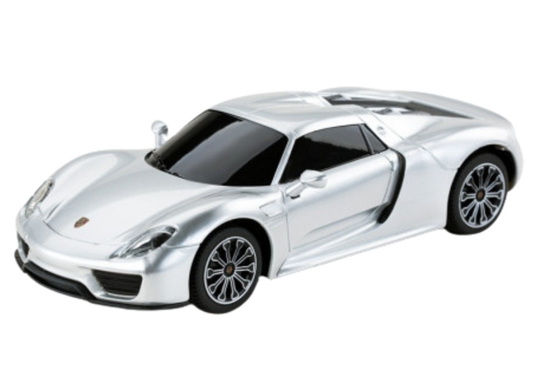Lean Toys, Porsche 918, Spyder, pojazd zdalnie sterowany, 1:24, srebrny