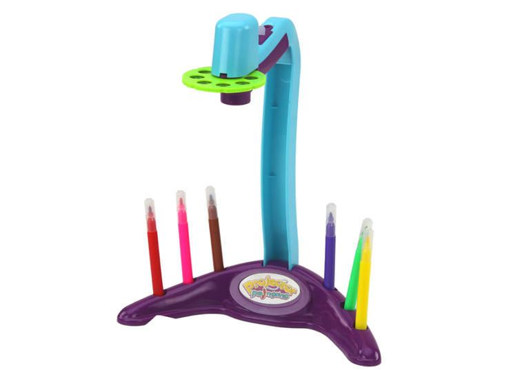 Lean Toys, projektor do nauki rysowania, fioletowy