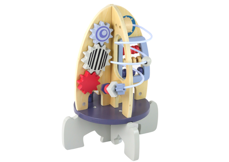 Lean Toys, rakieta, drewniana zabawka edukacyjna