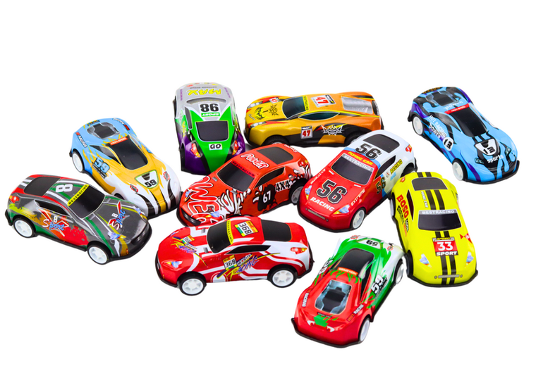 Lean Toys, resoraki, poazdy w walizce, 50 szt.