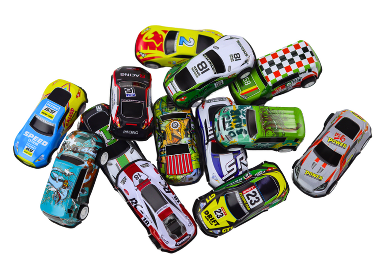 Lean Toys, resoraki, pojazdy w walizce, 30 szt.