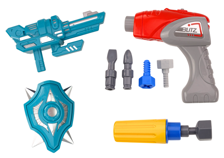 Lean Toys, robot do skręcania, zabawka interaktywna, czerwony