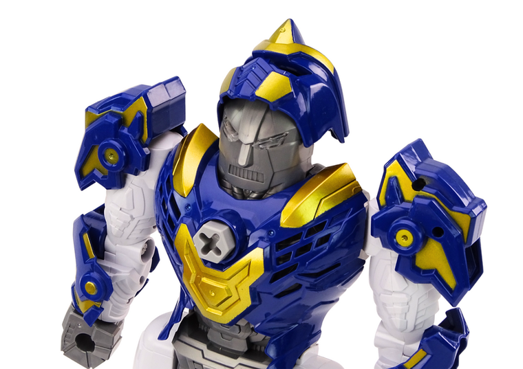 Lean Toys, robot do skręcania, zabawka interaktywna, granatowy