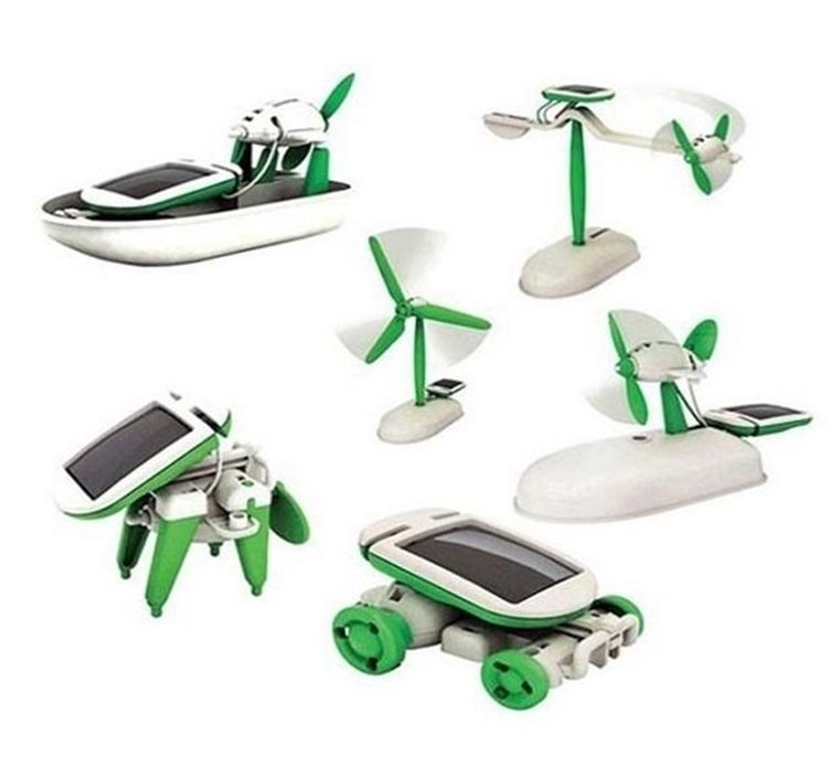 Lean Toys, robot solarny do złożenia, 6w1, zabawka interaktywna