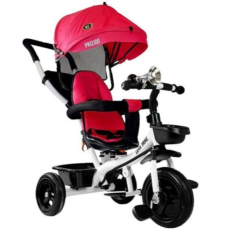 Lean Toys, rower trójkołowy, PRO300, czerwony