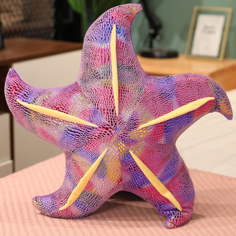 Lean Toys, rozgwiazda, poduszka maskotka, fioletowa, 20 cm