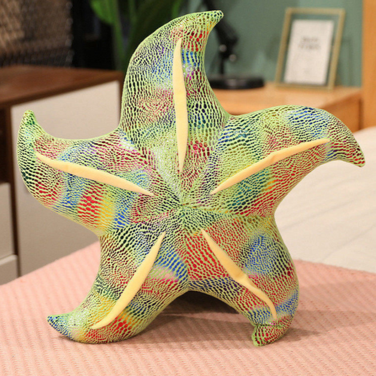 Lean Toys, rozgwiazda, poduszka maskotka, zielona, 45 cm