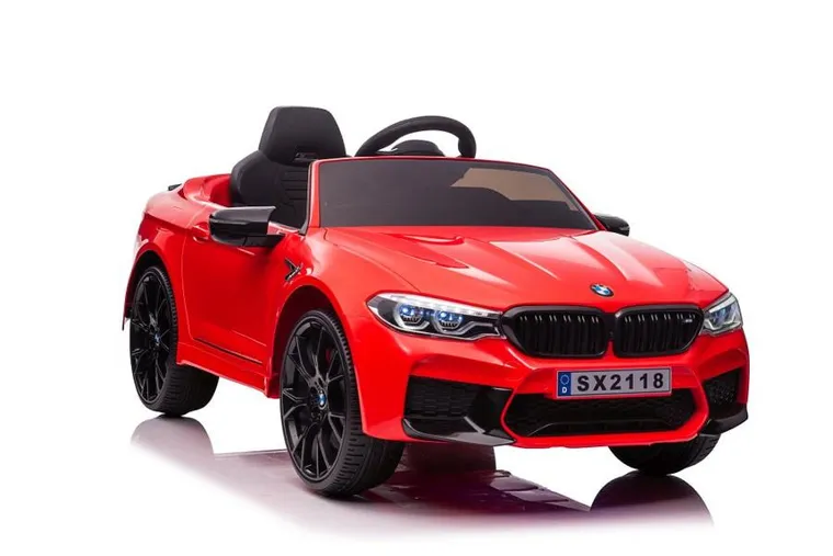 Lean Toys, Samochód BMW M5 Drift, pojazd na akumulator, czerwony