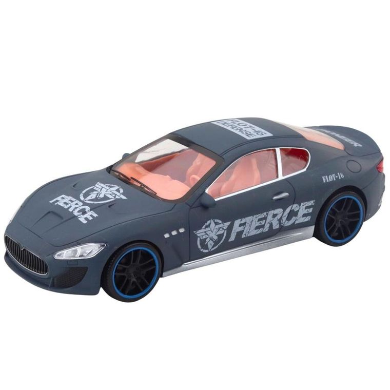 Lean Toys, samochód sportowy napęd na tył matowa karoseria, szary