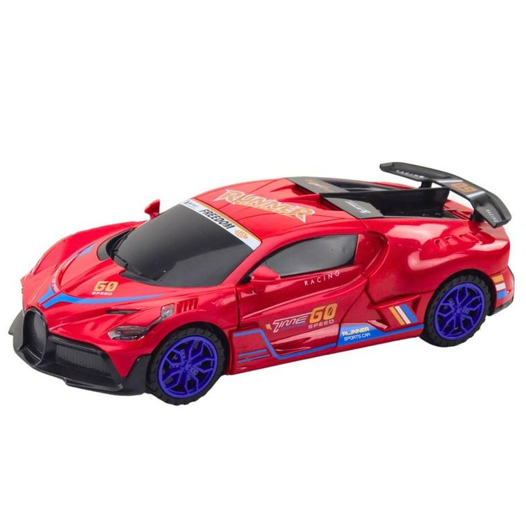 Lean Toys, samochód sportowy, pojazd z czujnikiem przeszkód, interaktywny