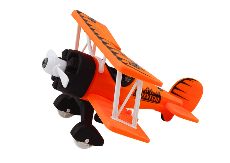 Lean Toys, samolot awionetka do skręcania, zestaw z klatką i lwem