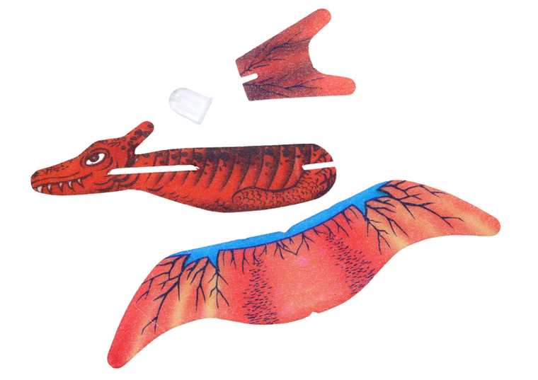 Lean Toys, samolot piankowy, dinozaur