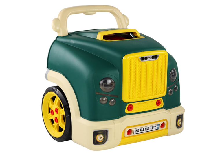 Lean Toys, silnik ciężarówki do rozkręcania, zielony