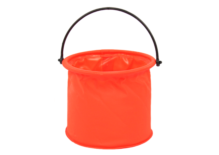 Lean Toys, składane wiaderko do wody, pomarańczowe