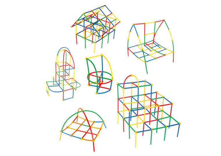 Lean Toys, słomki konstrukcyjne, 700 elementów