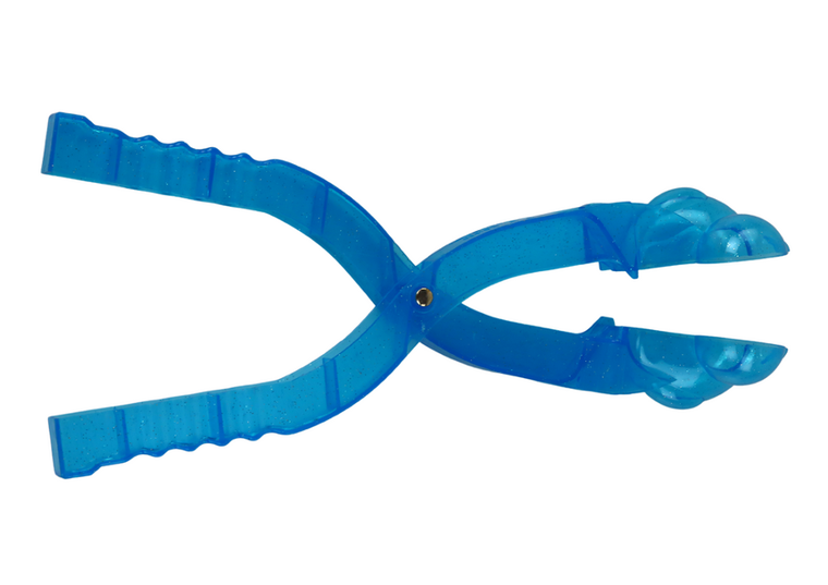 Lean Toys, śnieżkomat, maszynka do kulek, kaczka, niebieski