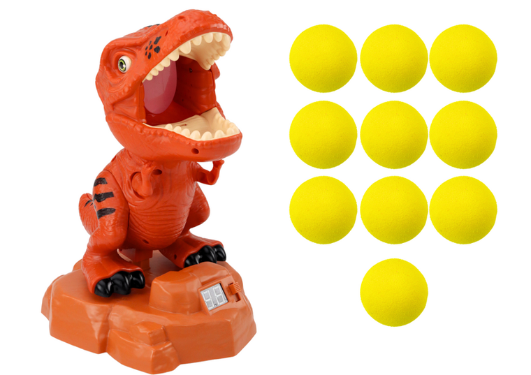 Lean Toys, strzelanie do dinozaura, pistolet z wyrzutnią kulek i figurką