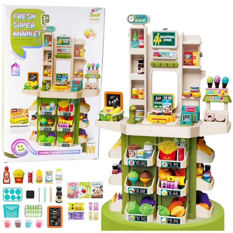 Lean Toys, super market interaktywny, 67el