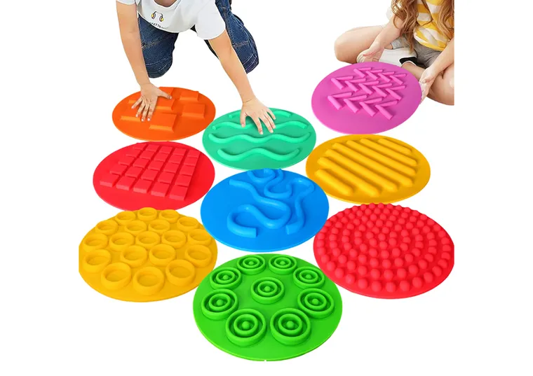 Lean Toys, sylikonowe dyski plansze sensoryczne, kolorowe, 10 cm