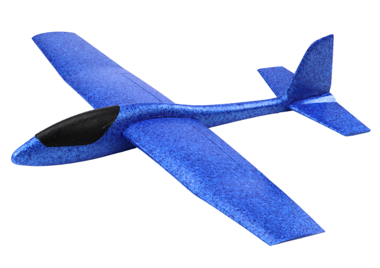 Lean Toys, szybowiec, samolot styropianowy, niebieski, 68 cm