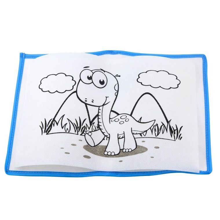 Lean Toys, tablica do malowania DIY z pisakami, płótno, dinozaury