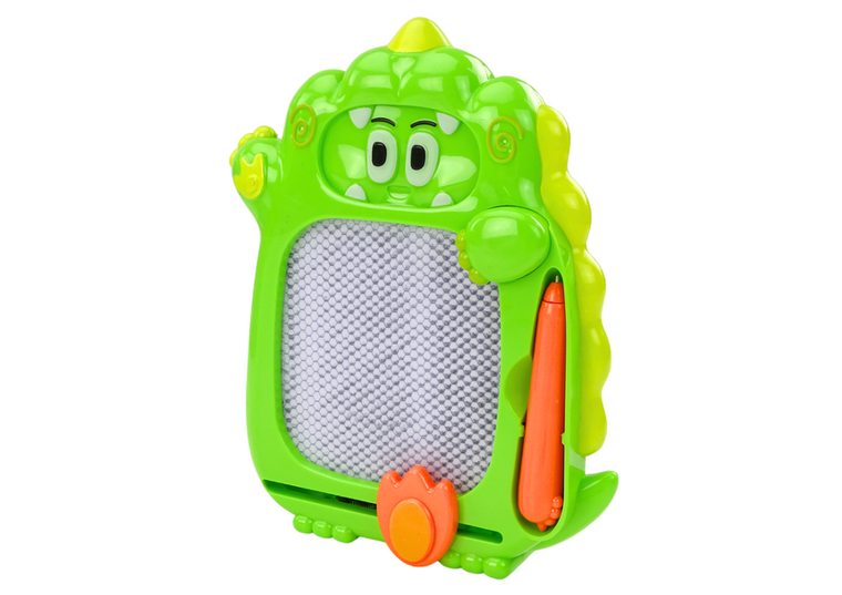 Lean Toys, tablica do rysowania, 2w1, dinozaur, zielony