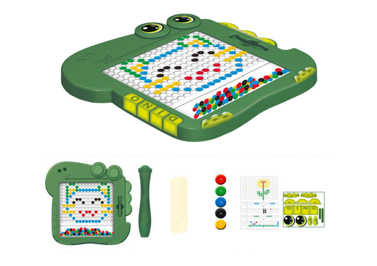 Lean Toys, tablica magnetyczna, dinozaur, zielona