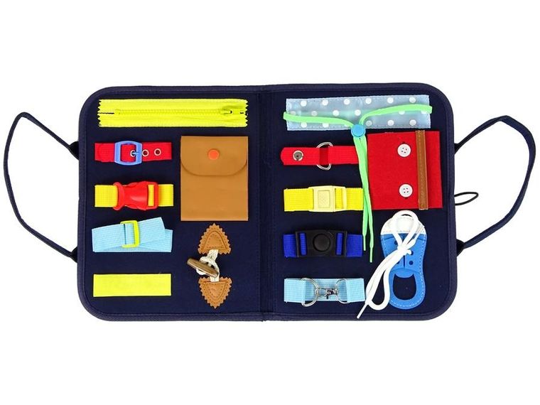 Lean Toys, tablica manipulacyjna, walizka sensoryczna
