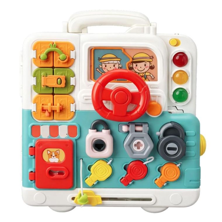 Lean Toys, tablica manipulacyjna, zabawka interaktywna, książka, 16 elementów