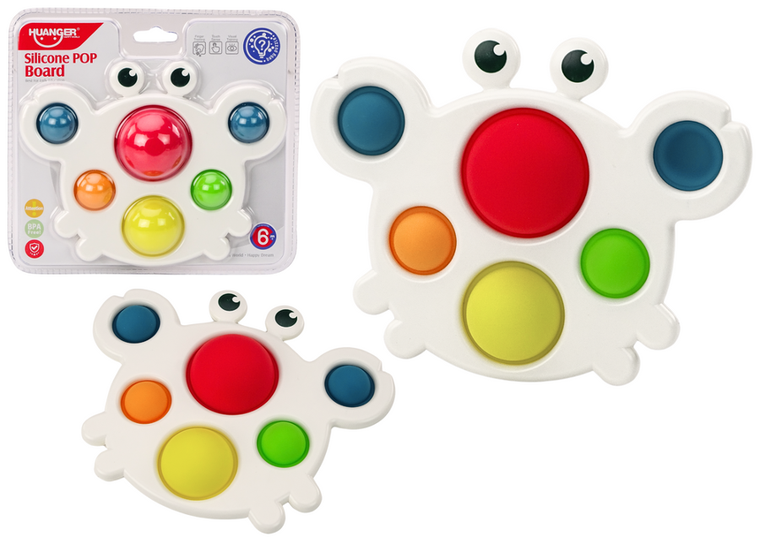 Lean Toys, tablica sensoryczna, silikonowa, krab