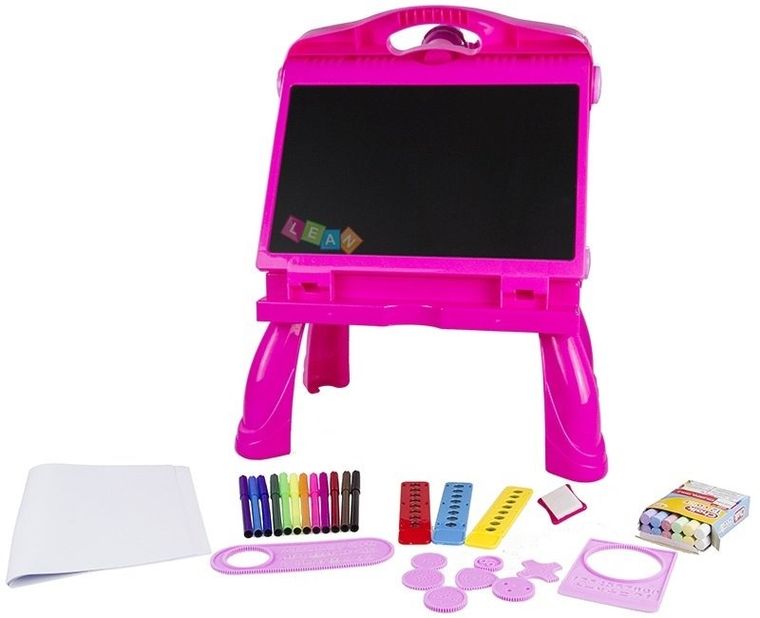 Lean Toys, tablica sztaluga projektor na kredę pisak 49 cm