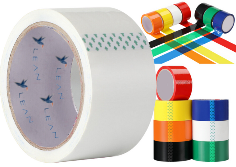 Lean Toys, taśma pakowa, akrylowa, biała, 45m, 1 szt.