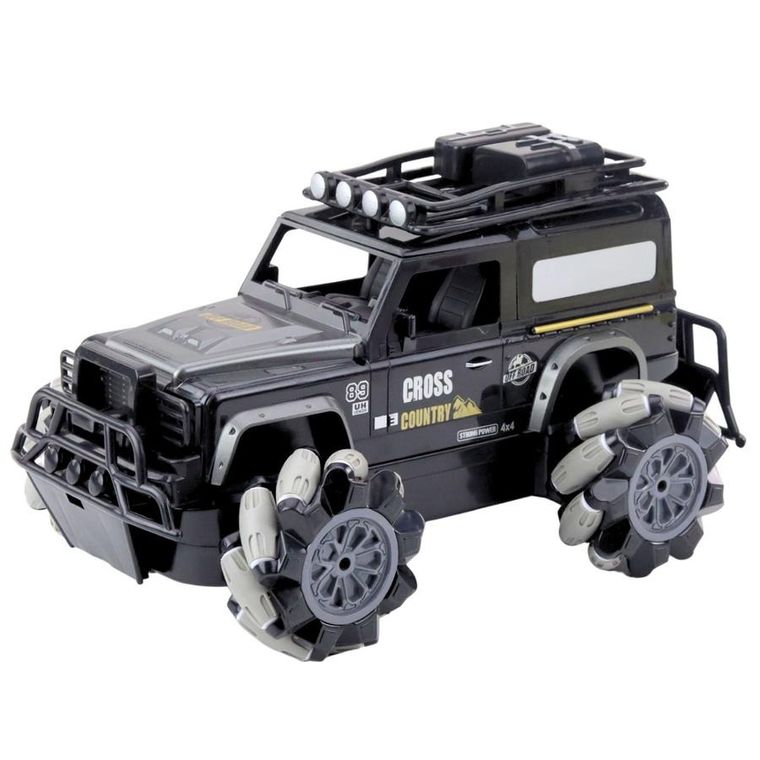 Lean Toys, terenówka, pojazd zdalnie sterowany, obrót 360, czarny, 1:12