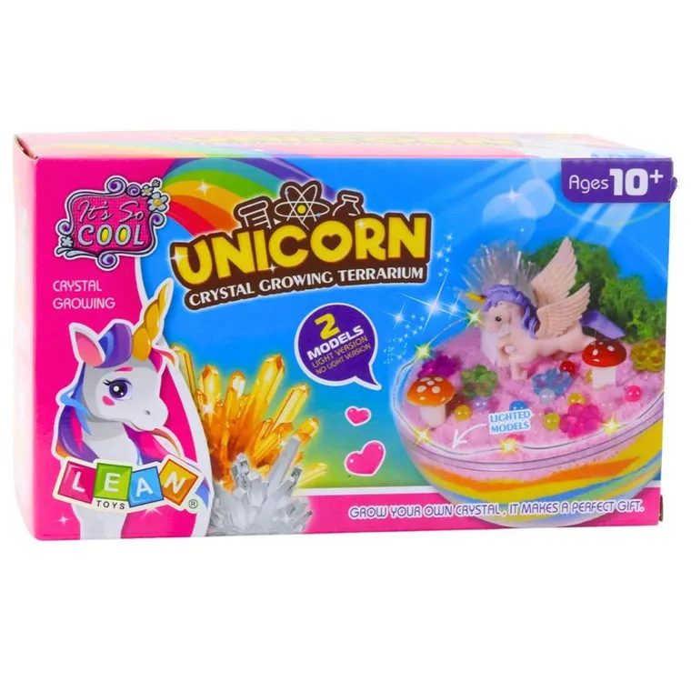 Lean Toys, terrarium dla jednorożca, zestaw do hodowli kryształów 2w1