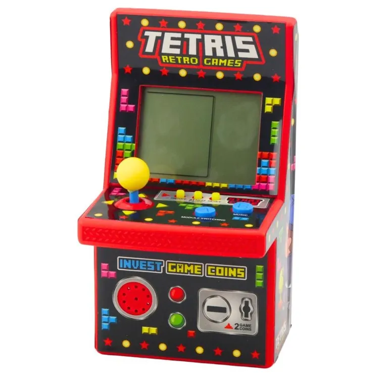 Lean Toys, tetris, automat do gry, gra elektroniczna, czerwony