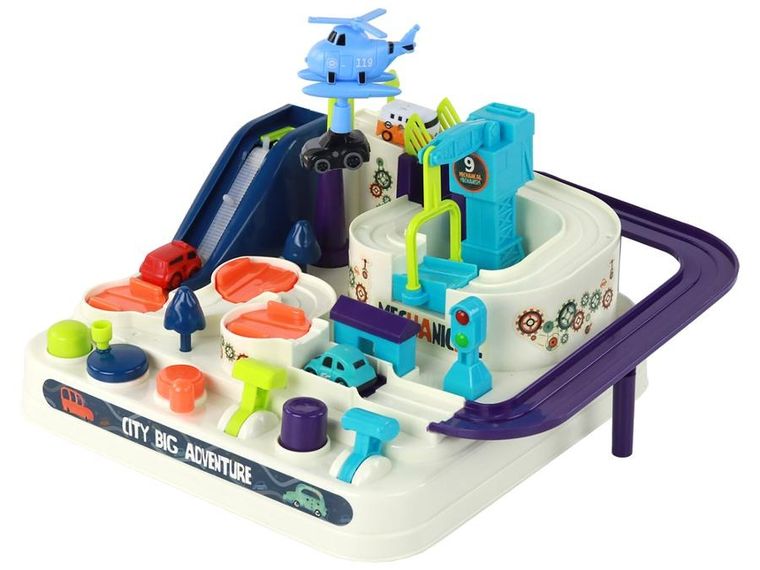Lean Toys, tor samochodowy z pojazdami