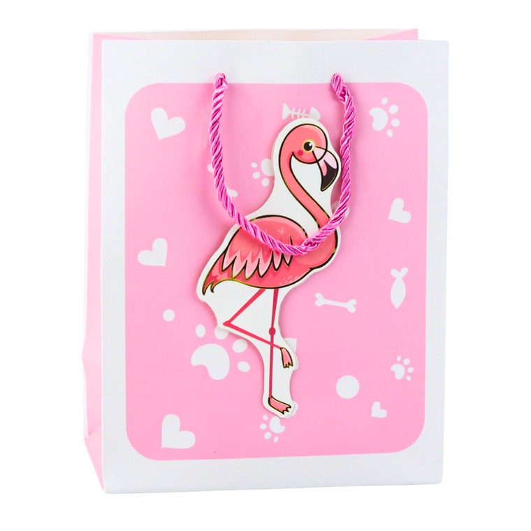 Lean Toys, torba prezentowa zwierzęta, 3d pastelowe, 23-18-10 cm, 1 szt.