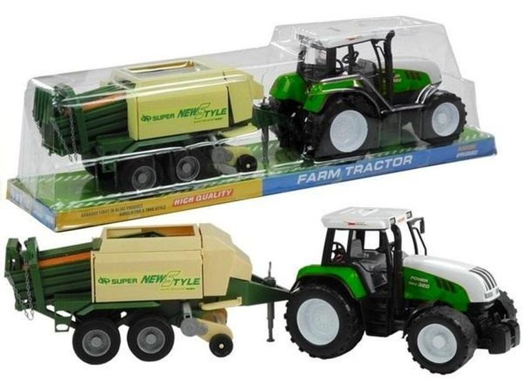 Lean Toys, traktor z przyczepą, 65 cm