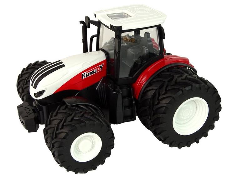 Lean Toys, Traktor z przyczepą, pojazd zdalnie sterowany, 1:24