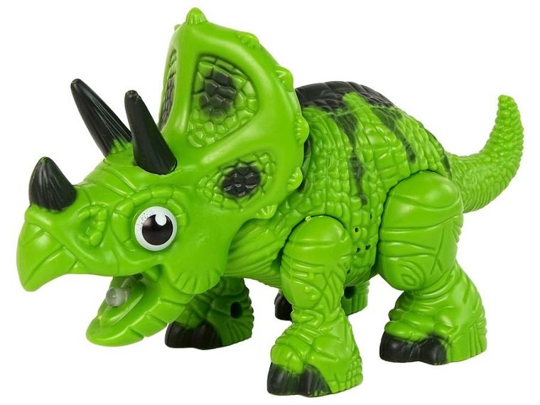Lean Toys, Triceratops, dinozaur interaktywny, zielony