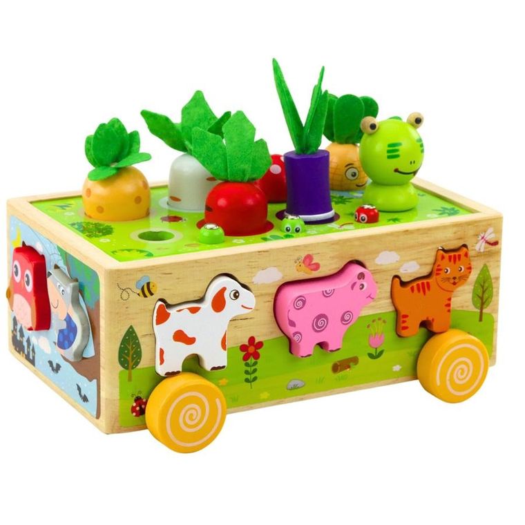 Lean Toys, Wesoła farma, drewniany sorter magnetyczny