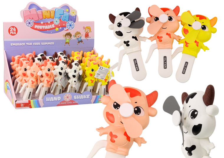 Lean Toys, wiatrak ręczny, krówka