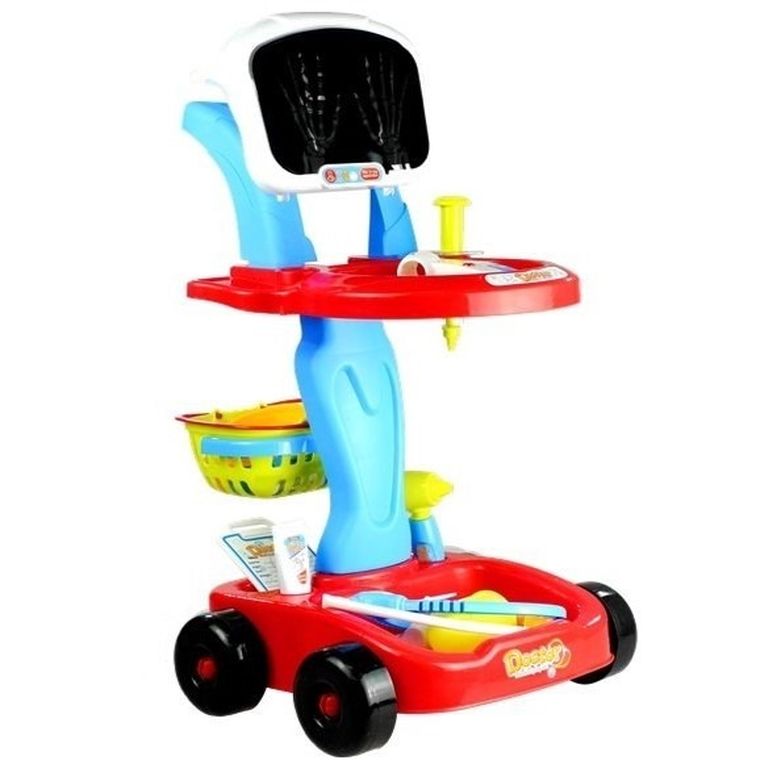 Lean Toys, wózek lekarski z akcesoriami, 22 elementy
