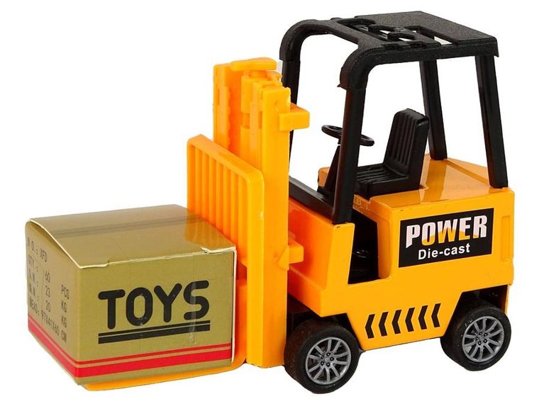 Lean Toys, wózek widłowy, napęd frykcyjny, pomarańczowy