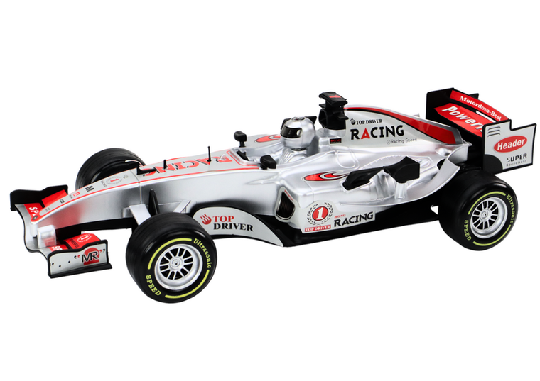 Lean Toys, wyścigówka, pojazd zdalnie sterowany, 1:12, srebrny