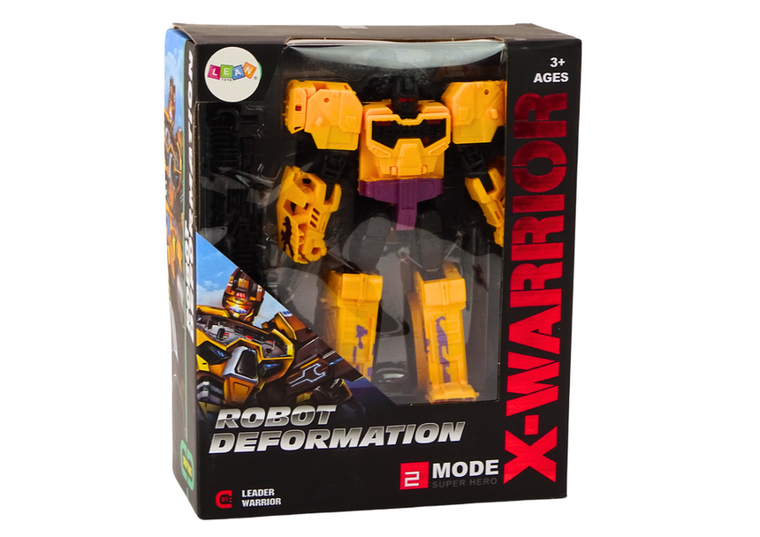 Lean Toys, X-Warrior, robot transformujący, żółty