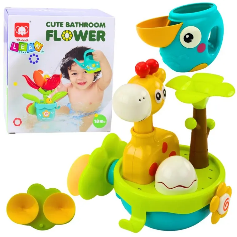 Lean Toys, zabawka do kąpieli, żyrafa