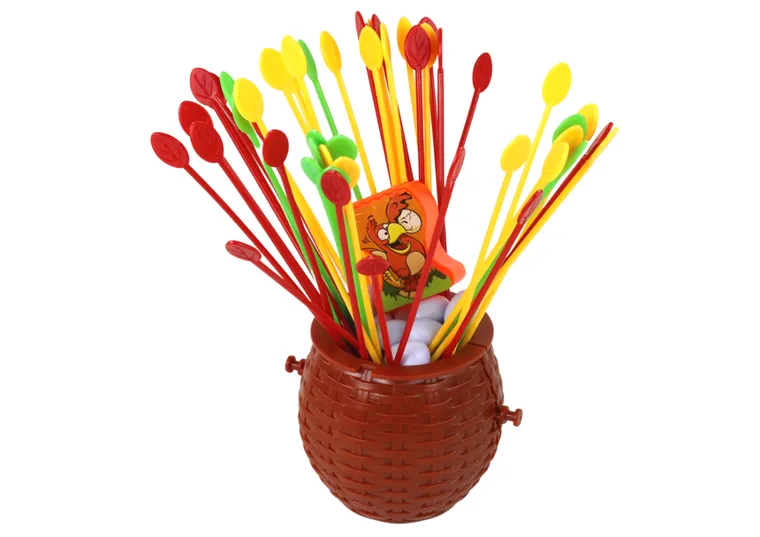 Lean Toys, Zbuduj gniazdo kurczaka, bierki, gra zręcznościowa