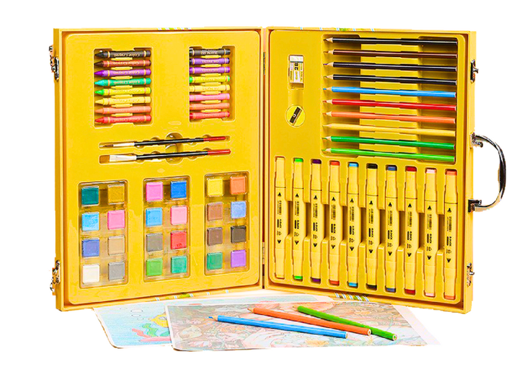 Lean Toys, zestaw artystyczny w walizce, kaczka, 84 elementy